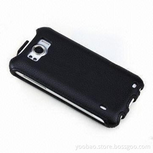 Lively Leather Case for HTC One V, with Elegant Structure and Stitching